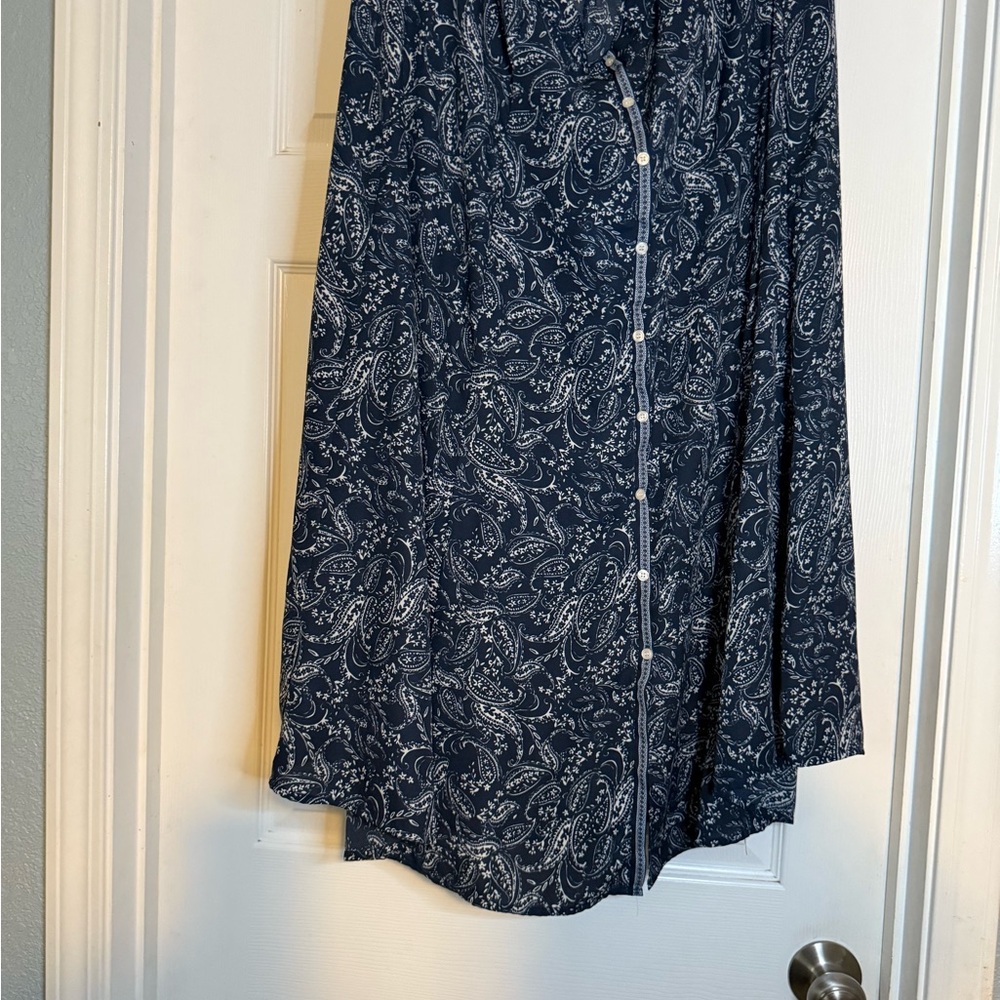 Max Studio Blue Paisley Skirt